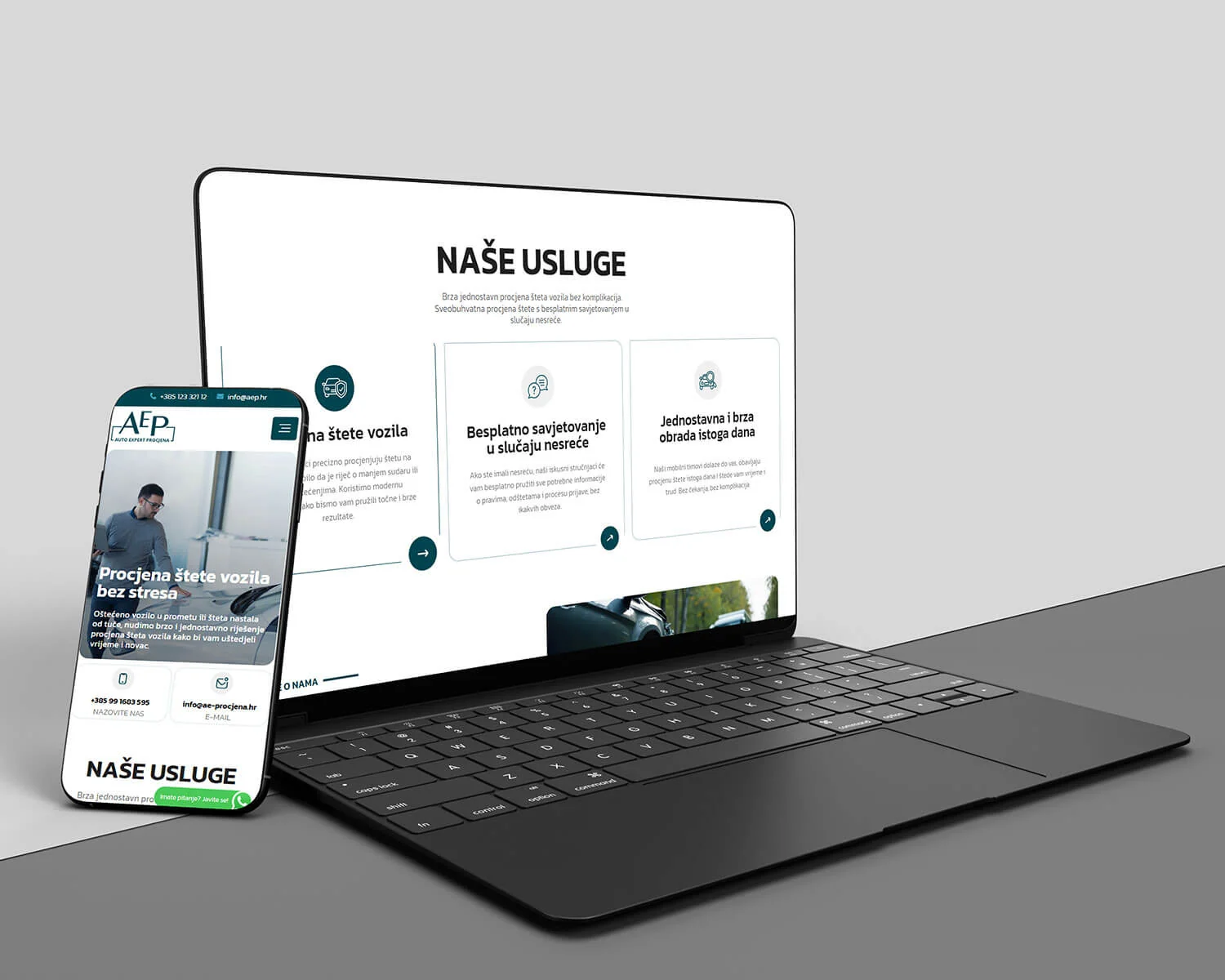 Pregled stranica web stranice Auto Expert Procjena