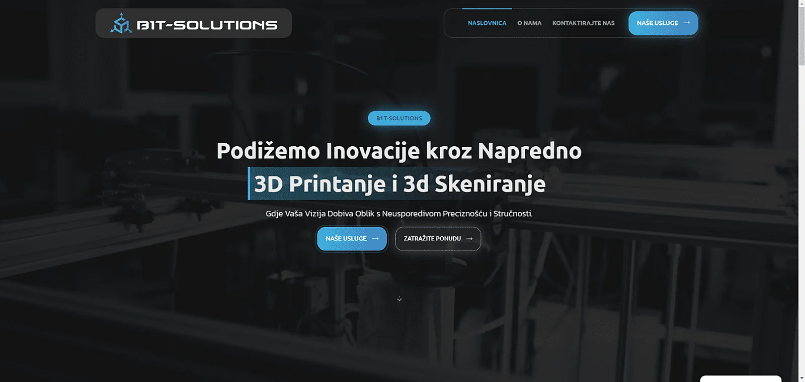 Web stranica B1T Solutions