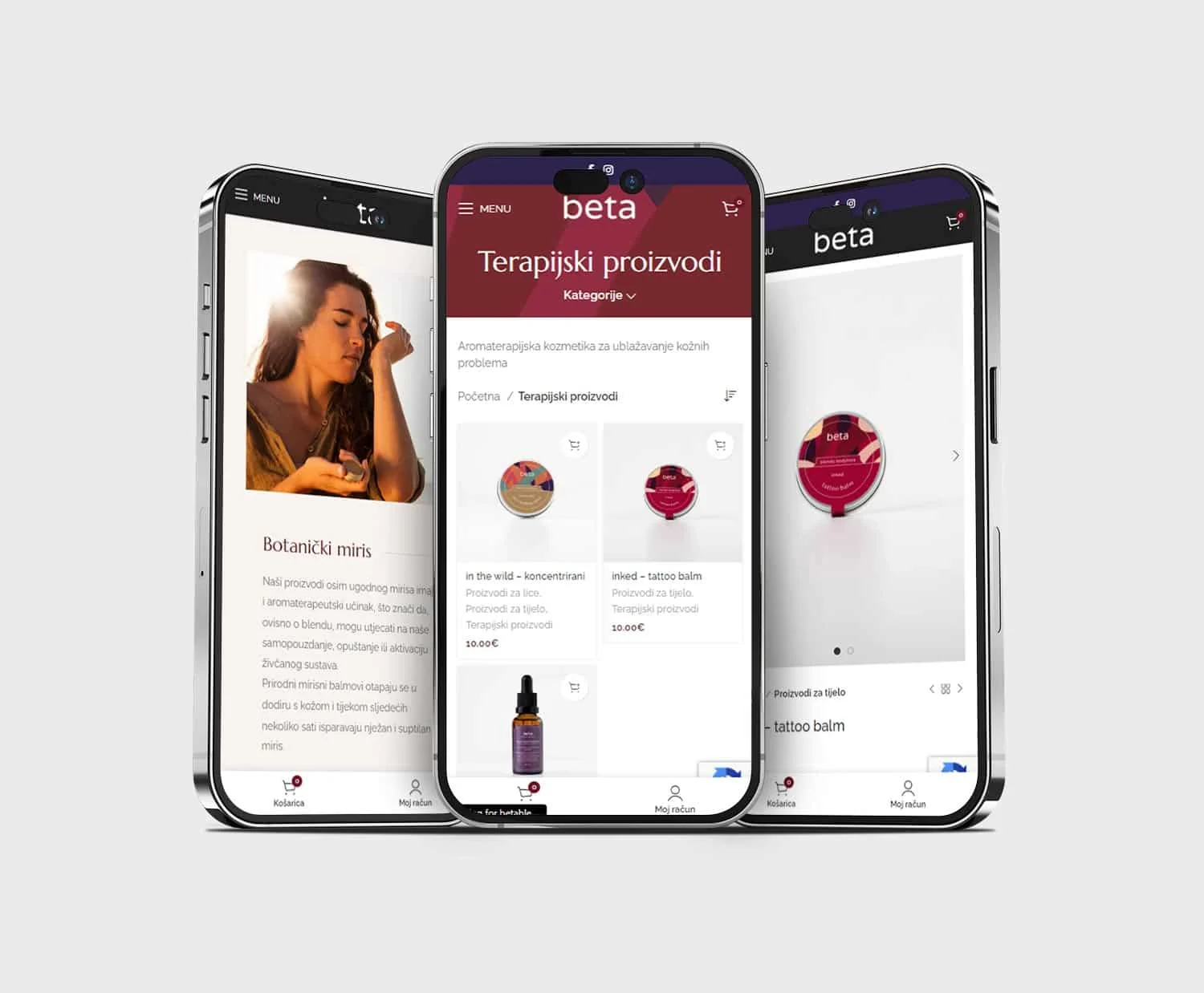 Web stranica beta blends, prikaz 2