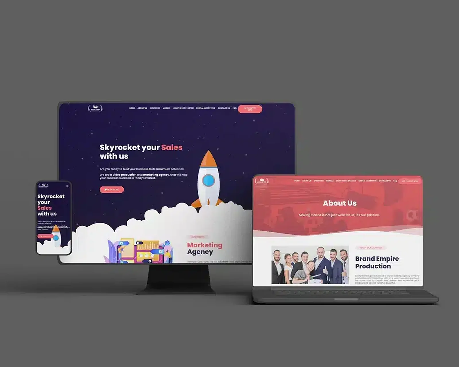 Web stranica Brand Empire Production