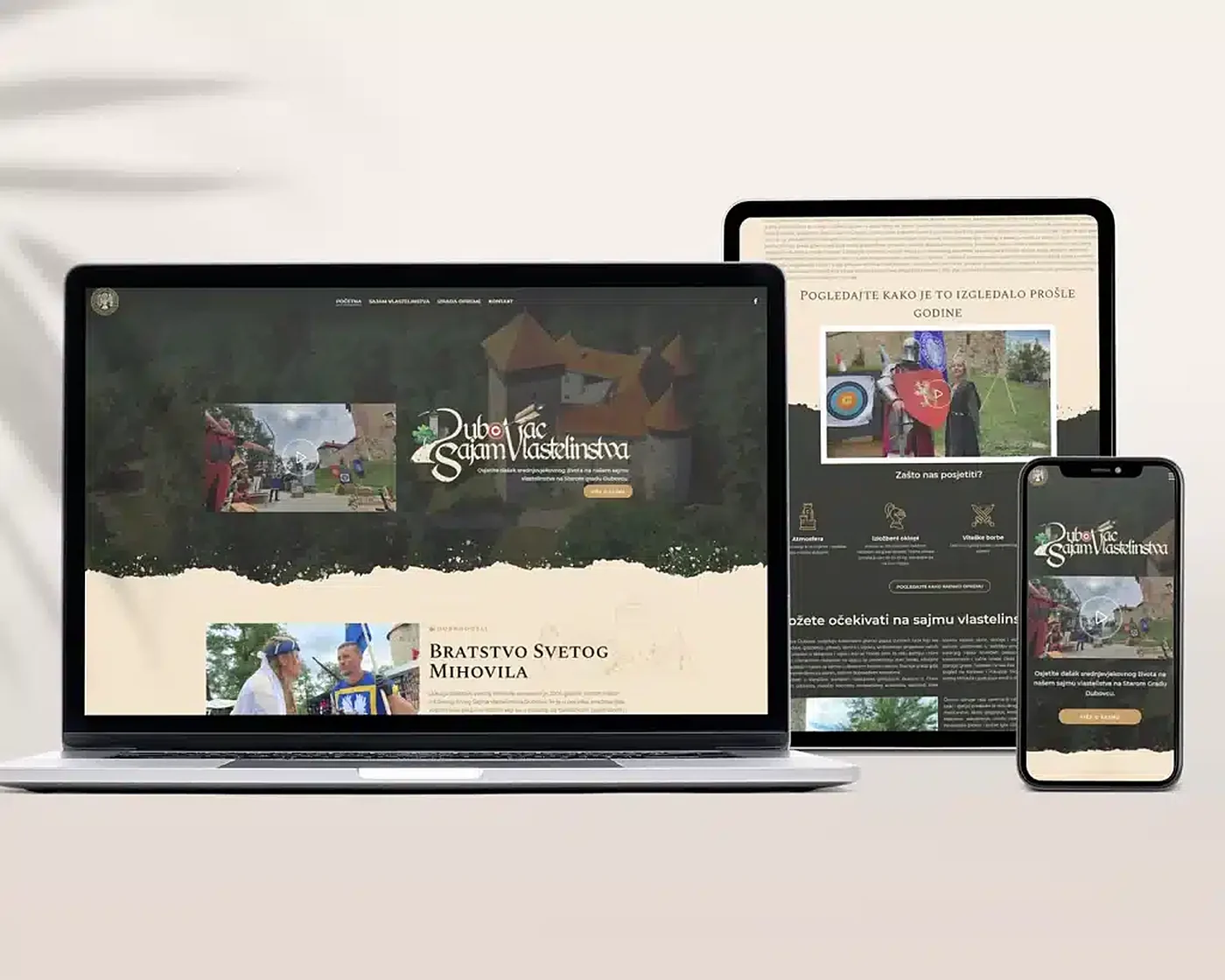 Web stranica Bratstvo Sv. Mihovila, prikaz 3