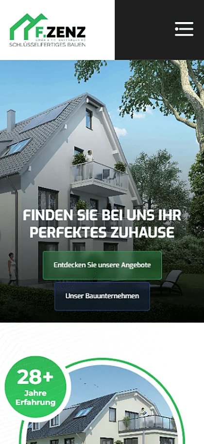 Web stranica F. Zenz GmbH & Co na mobitelu