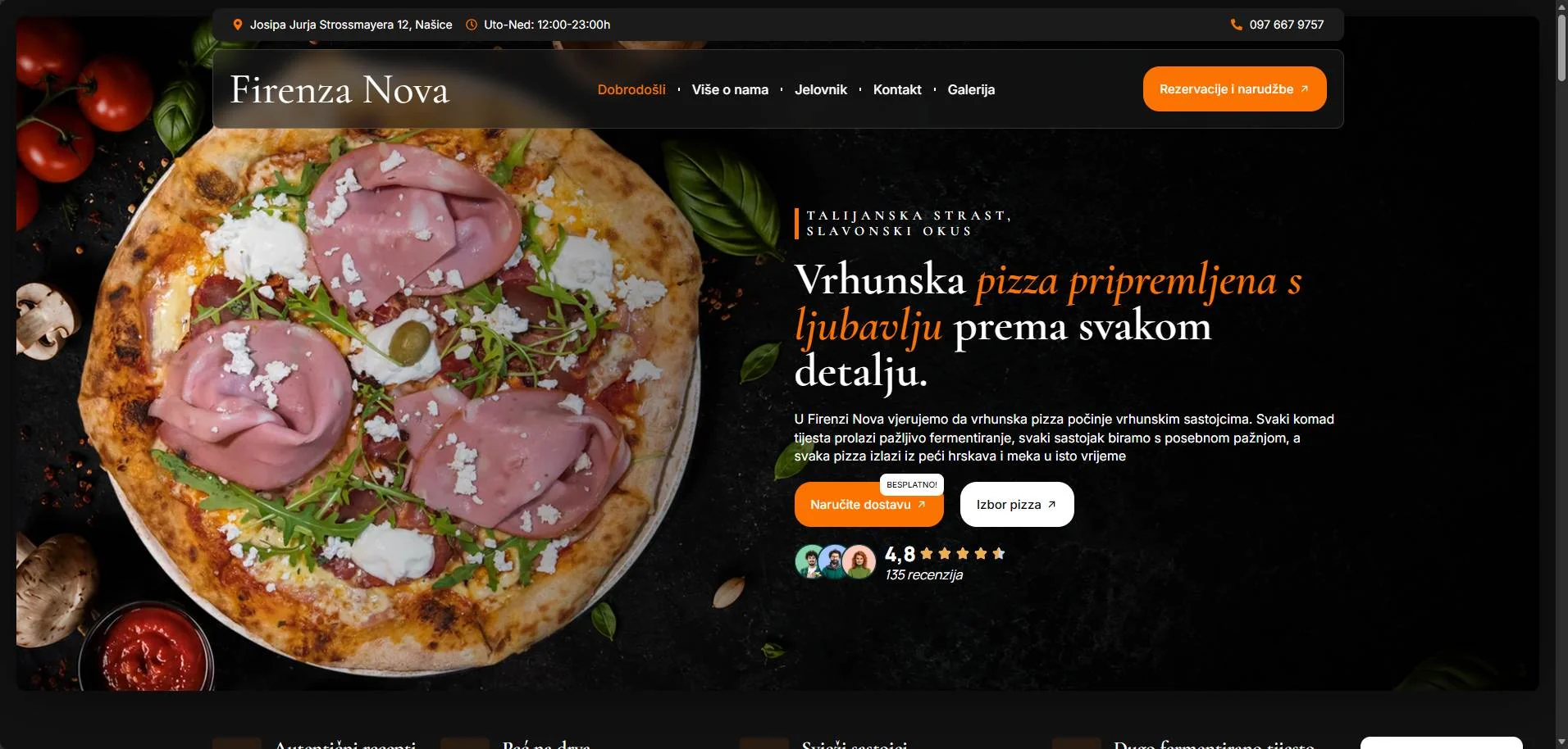 Naslovnica web stranice Firenza Nova