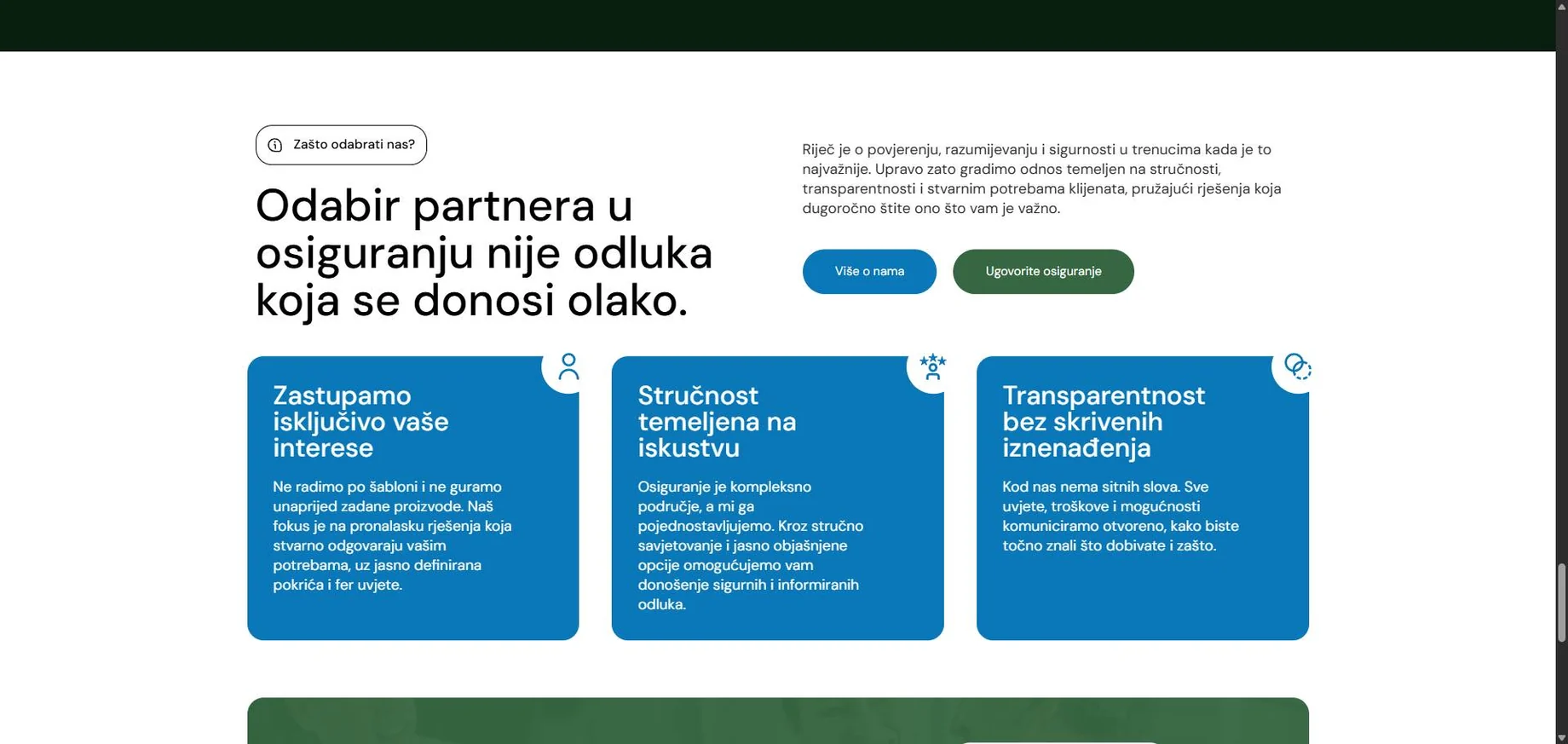 Mobilni prikazi web stranice Fortera Plus