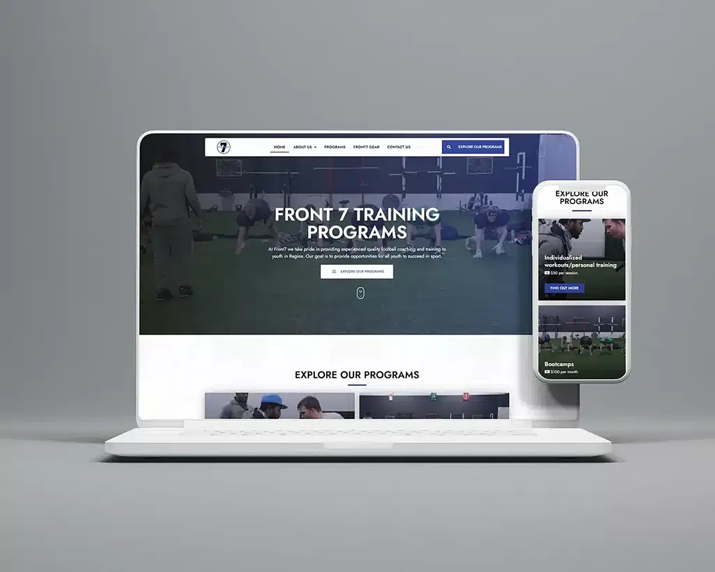 Web stranica Front7, prikaz 3