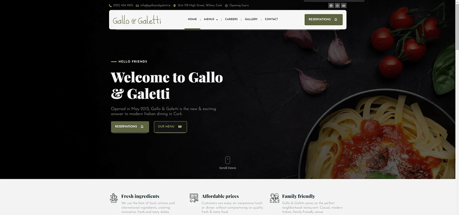 Web stranica Gallo & Galetti