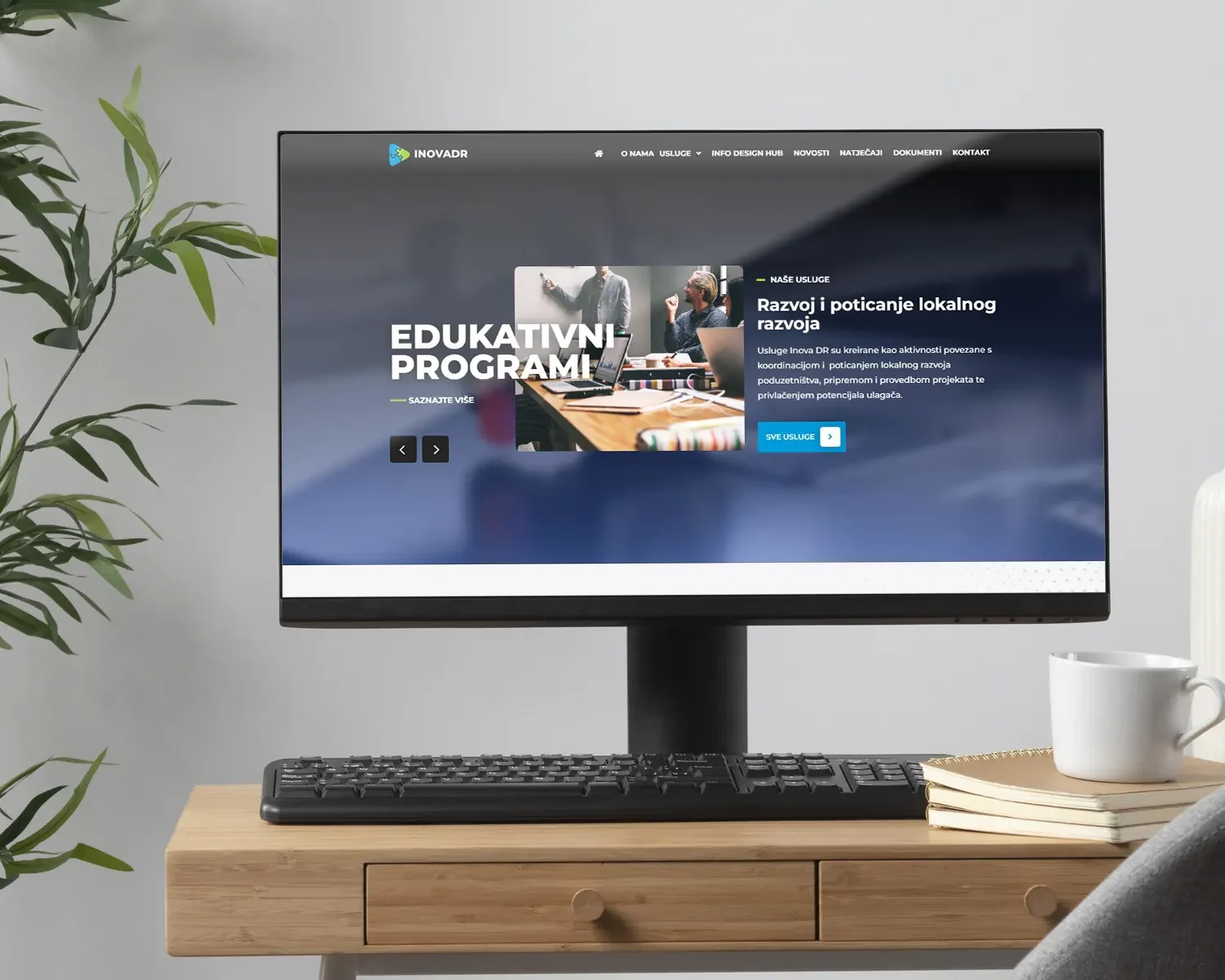 Mobilni prikazi web stranice InovaDR