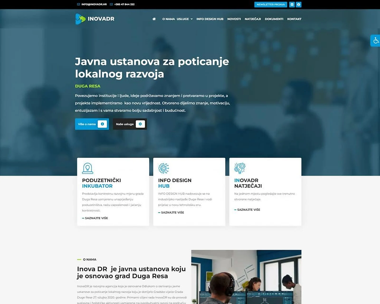 Web stranica InovaDR