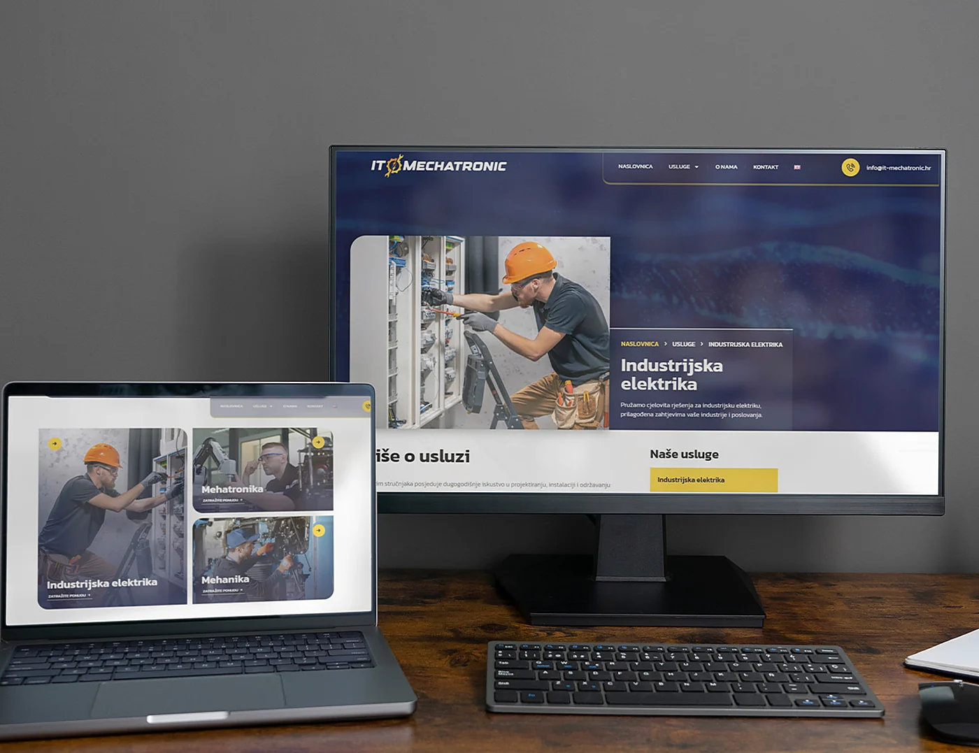 Mobilni prikazi web stranice IT Mechatronic