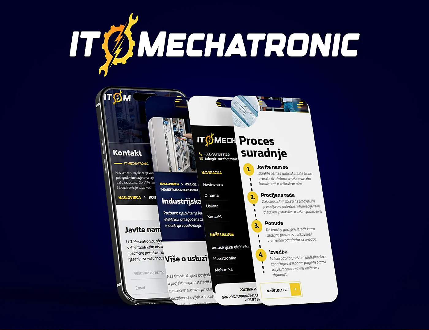 Desktop i mobilni prikaz web stranice IT Mechatronic