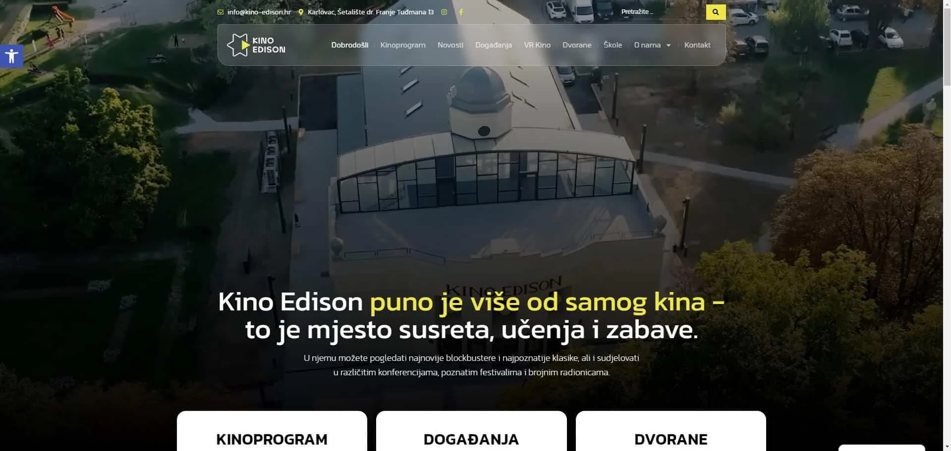Web stranica Kino Edison
