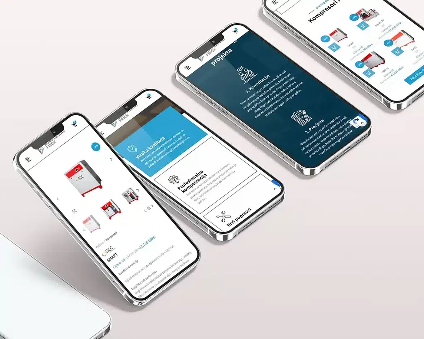 Web stranica Kompresori Frick, prikaz 2