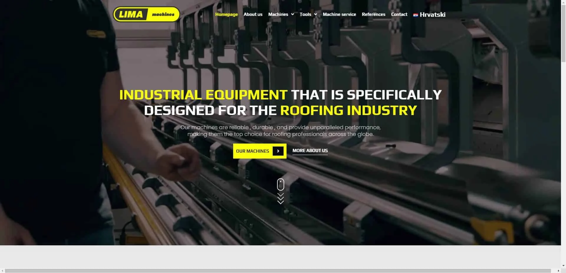 Web stranica LIMA machines