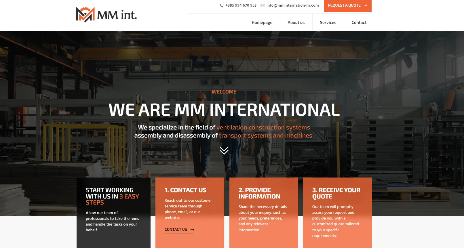 Web stranica MM International