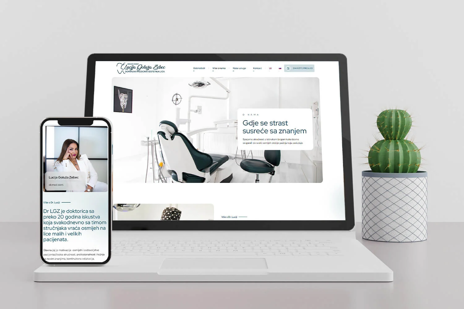 Pregled stranica web stranice Ordinacija dentalne medicine Dr. Lucija