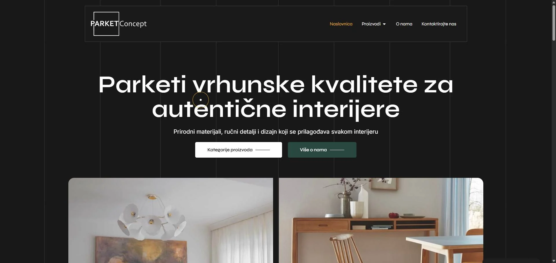 Web stranica Parket Concept
