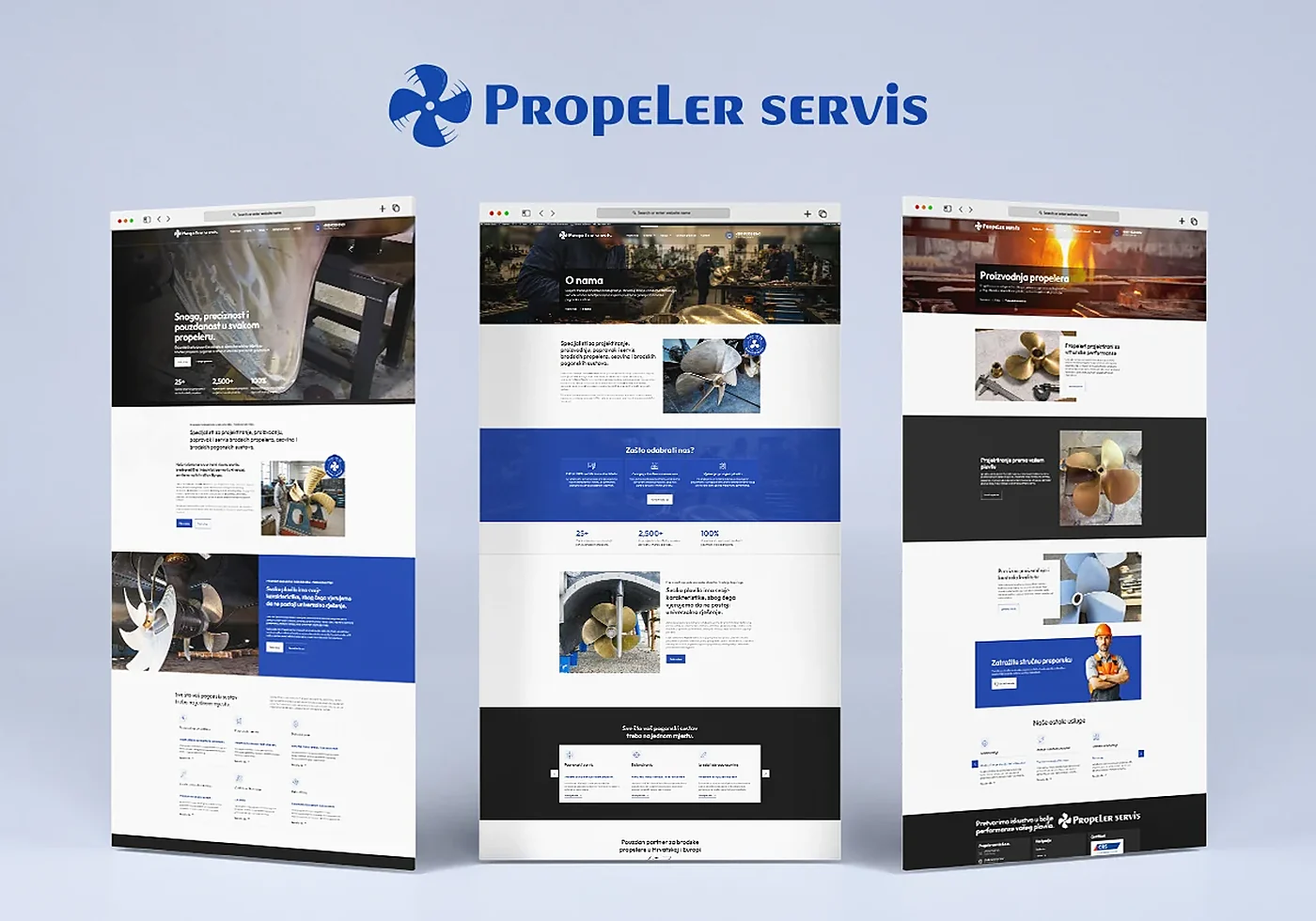 Pregled stranica web stranice Propeler servis