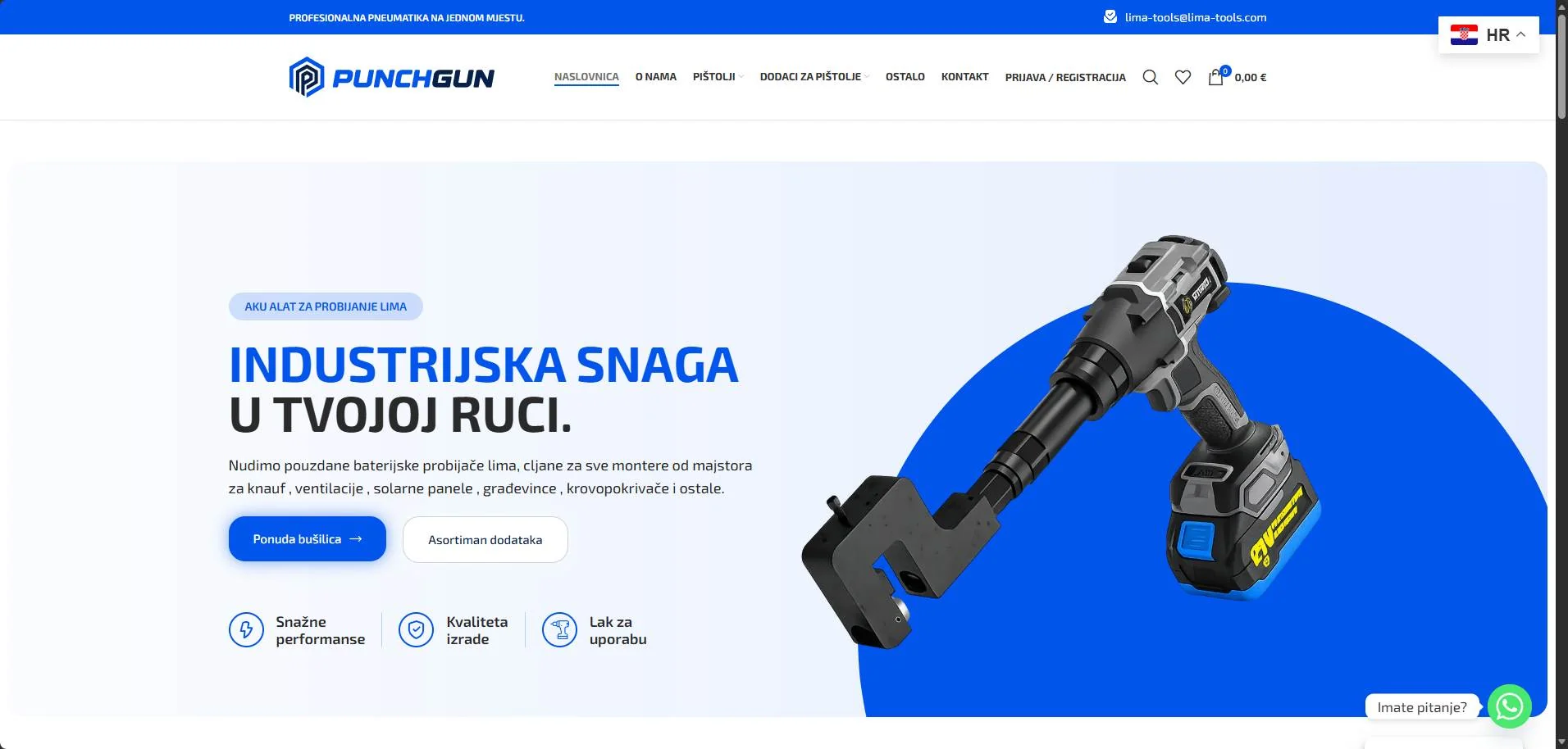 Web stranica Punch Gun