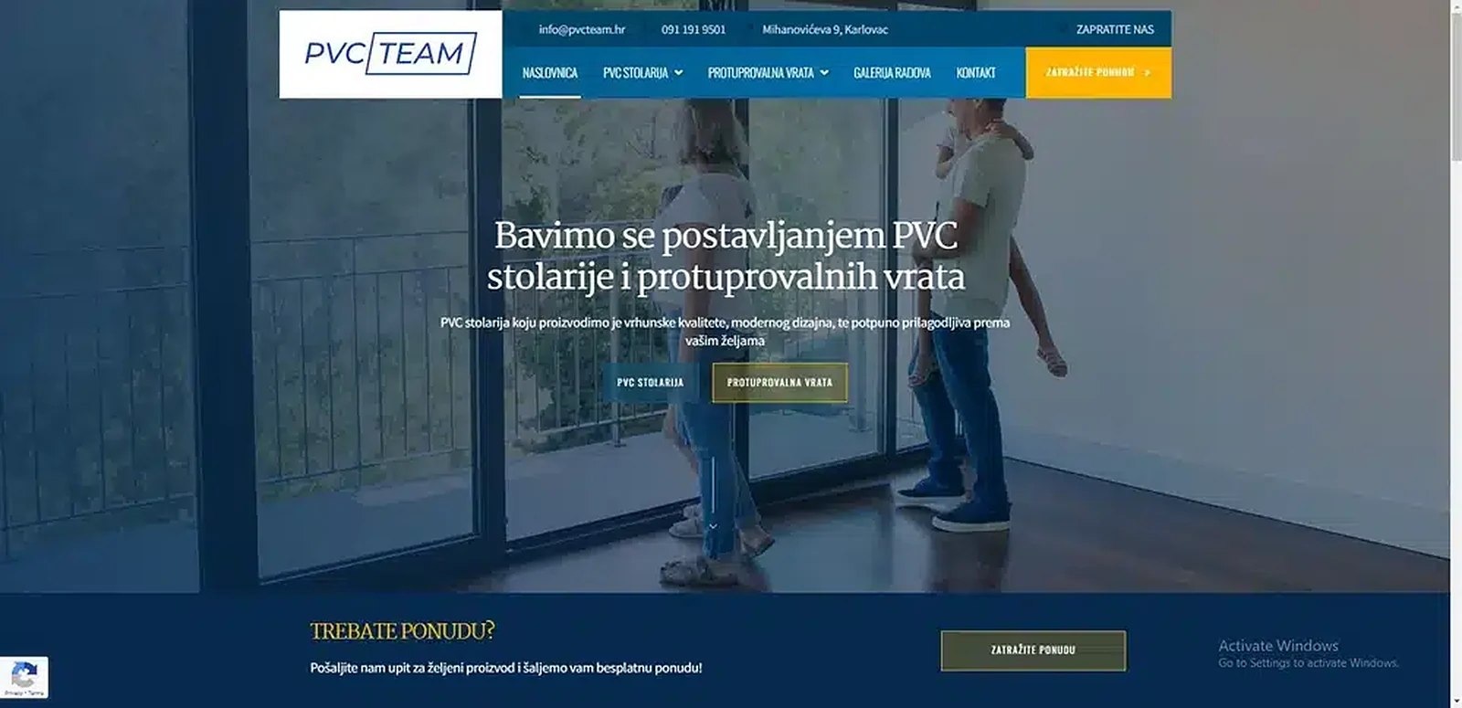 Web stranica PVC Team
