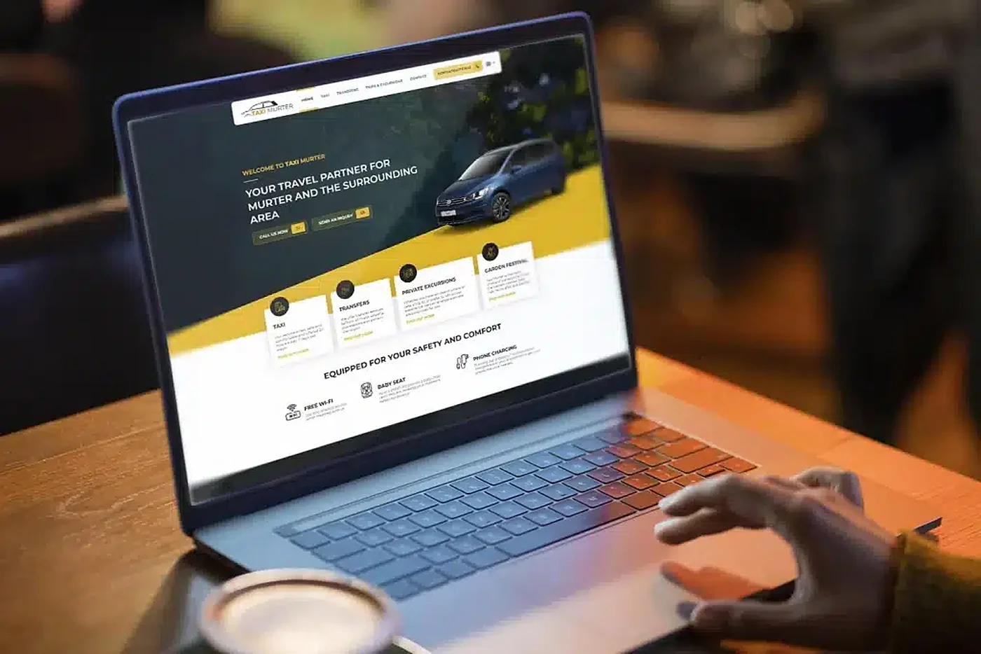 Desktop i mobilni prikaz web stranice Taxi Murter
