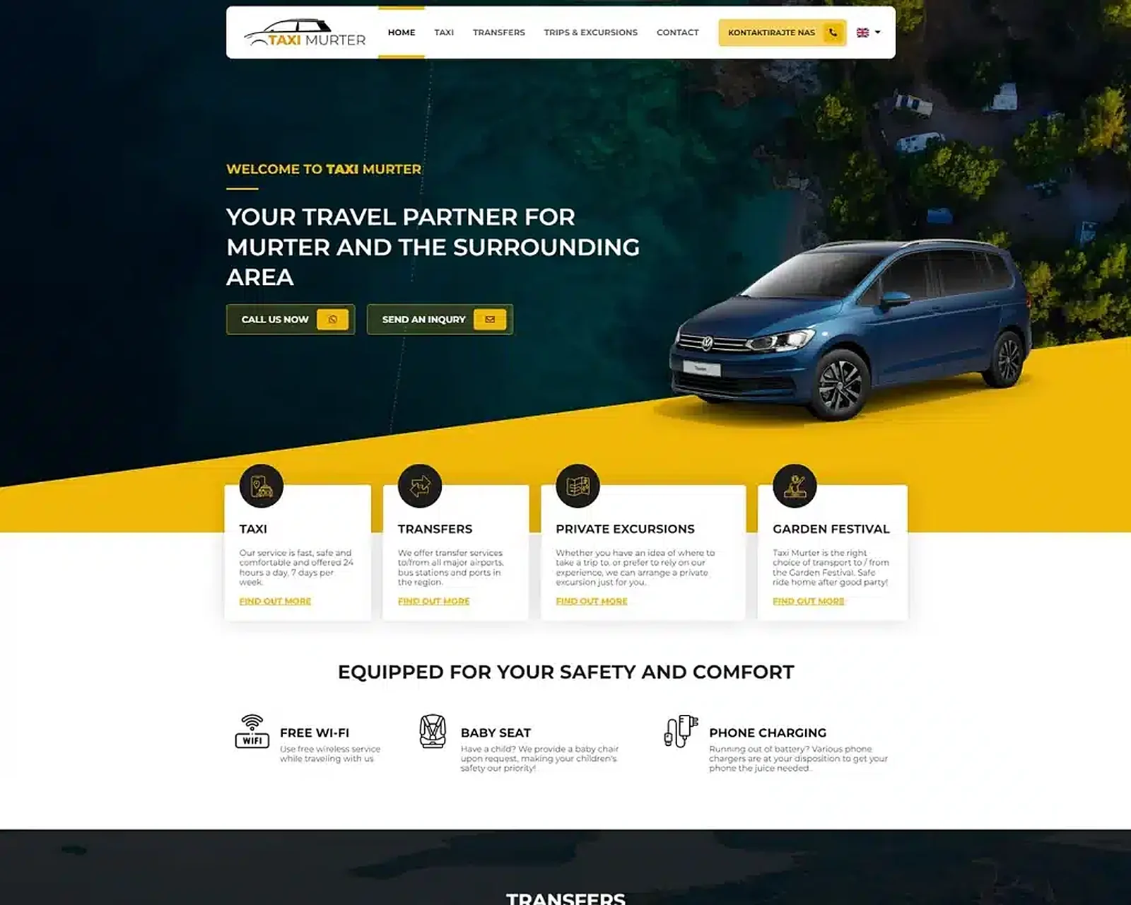 Web stranica Taxi Murter