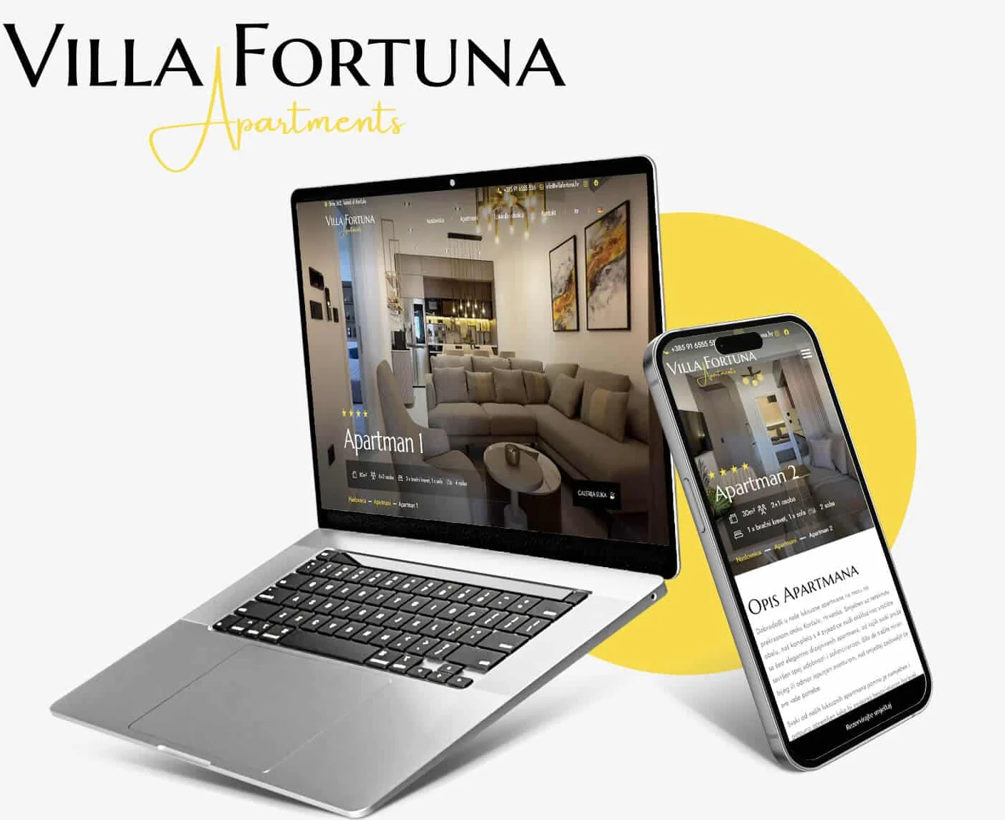 Pregled stranica web stranice Villa Fortuna