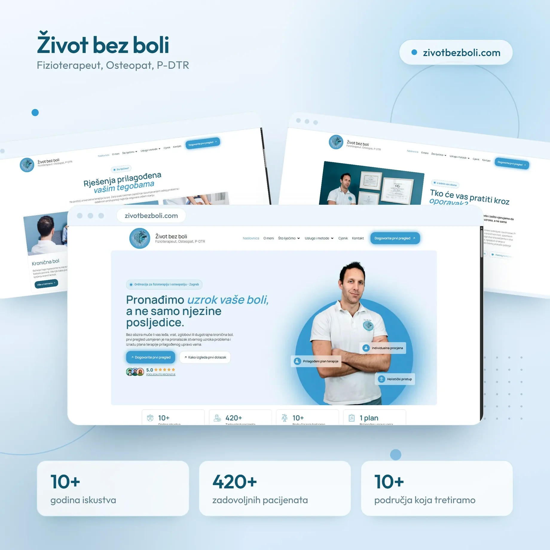Pregled stranica web stranice Život bez boli